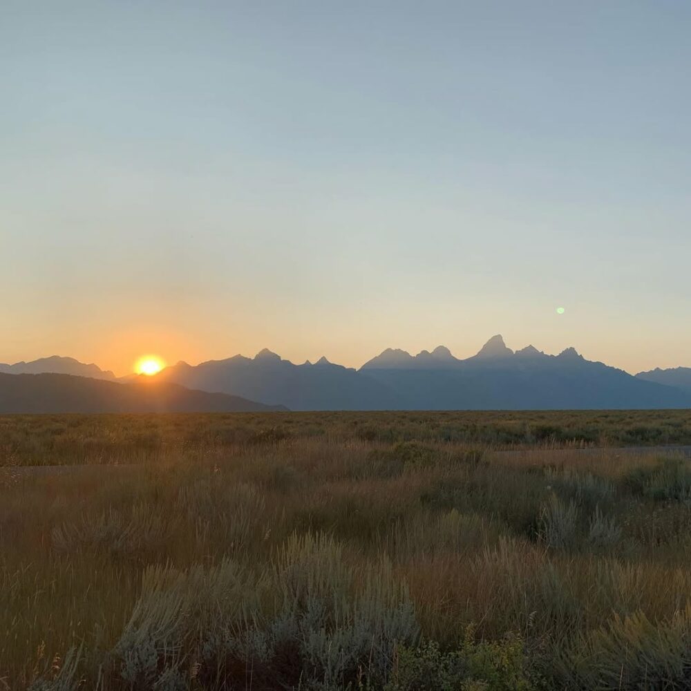 Amazing sunset over the Tetons #sunset #grandteton… - Antoine Vigne