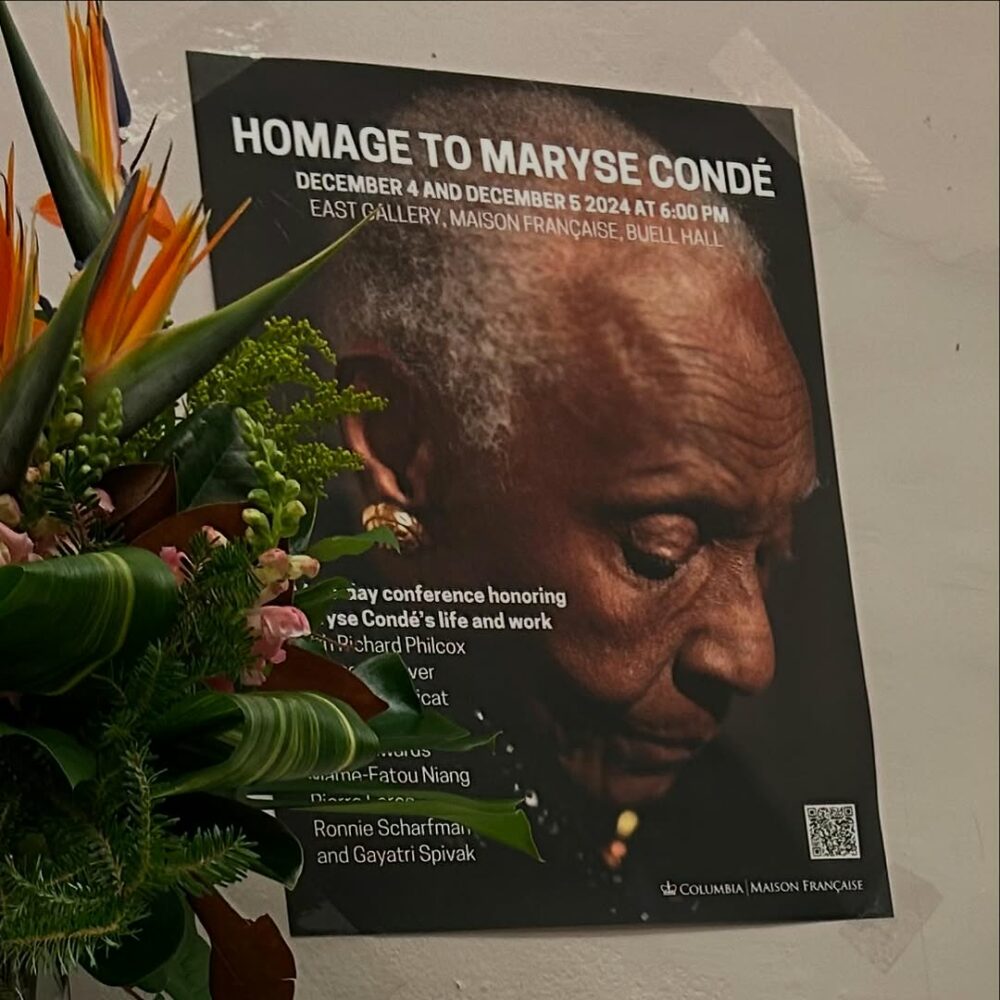 hier soir, l’hommage à Maryse Condé, Richard P… - Antoine Vigne