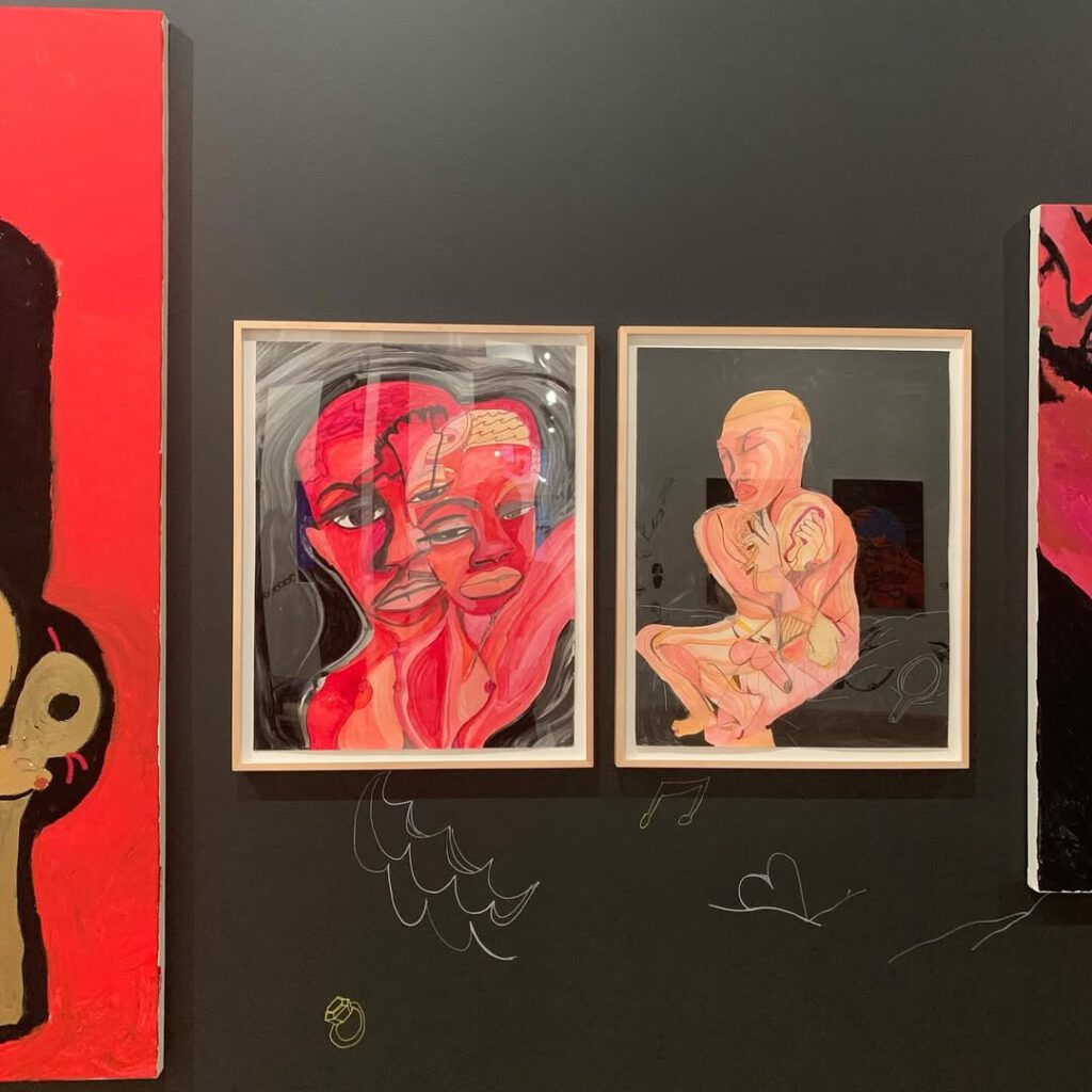 Et l’installation, les peintures de Jonathan Lyn… - Antoine Vigne