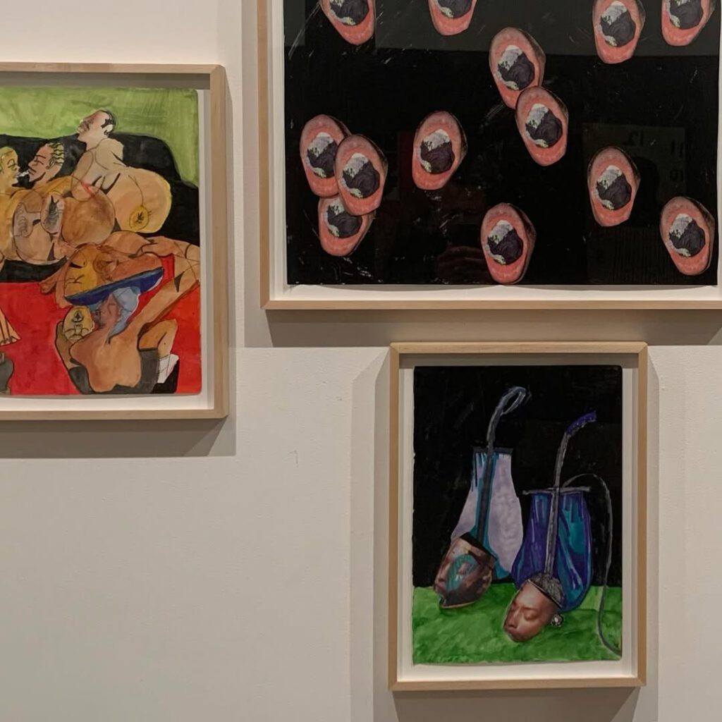 Et l’installation, les peintures de Jonathan Lyn… - Antoine Vigne